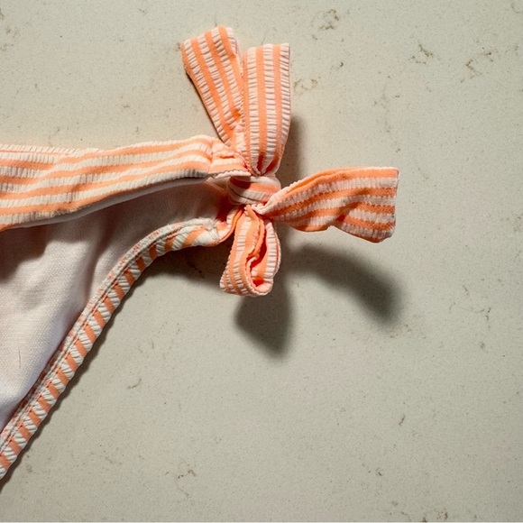 Ralph Lauren Bikini Bottom Orange & White Striped Large New - Picture 4 of 7